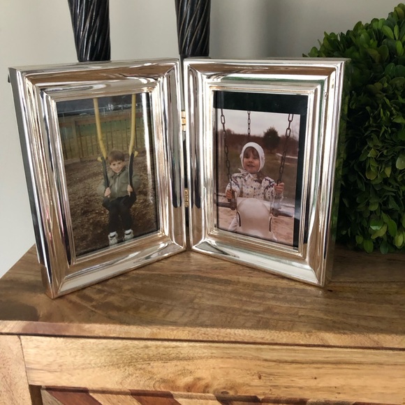 Pottery Barn Accents Pottery Barn Silver Metallic Frame With Hinge